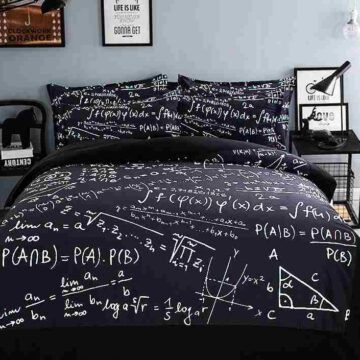 Math Bedding with Mathematics Print on Bedding Cover