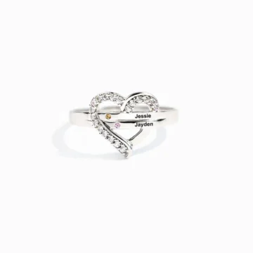 Forever in Your Heart: Birthstone Heart Ring