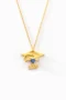 Birthstone And Name Graduation Hat Necklace