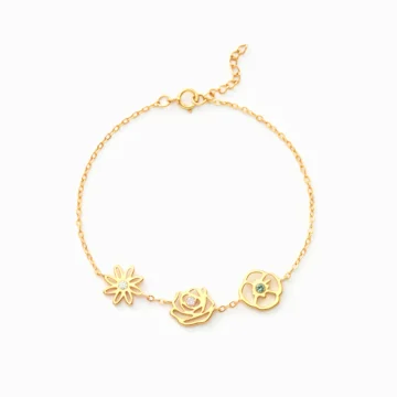 1-10 Birth Flowers Bracelet-Perfect Gift for Mom/Grandma/Wife