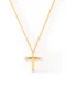 Jesus Loves Me Embellished Golden Cross Necklace