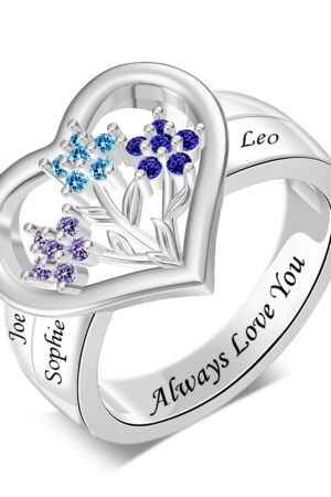 A Birthstone Flower Ring for Mother – Each Bloom Tells the Story of Her Children